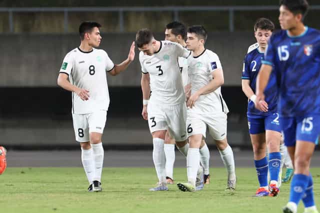 Фоторепортаж с матча отбора Кубка Азии-2027 Китайский Тайбэй – Туркменистан 1:2