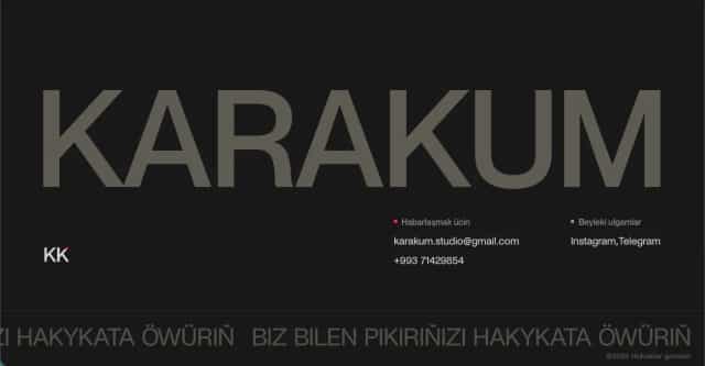 Döwrebap web sahypalaryny we ykjam programmalary doretmek - Karakum Studio